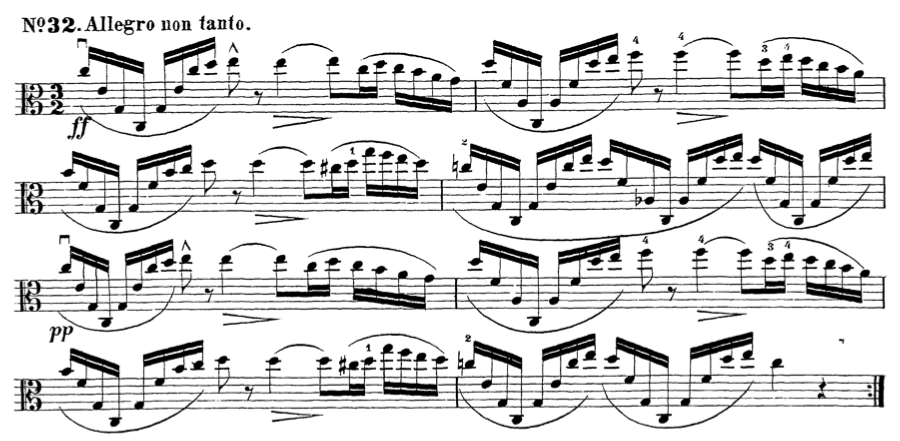 36 Etudes for the Viola – No.32 – Allegro non Tanto